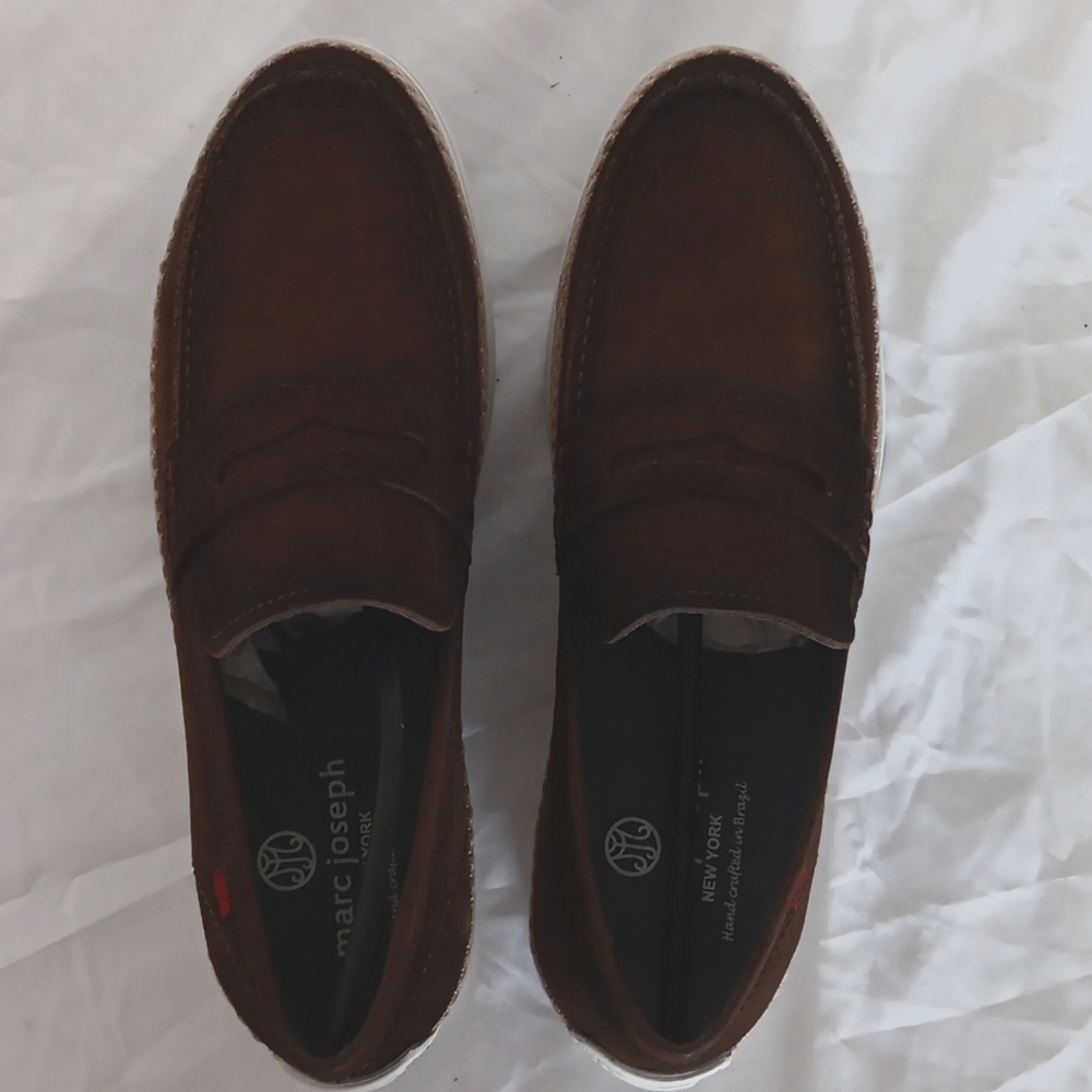 Marc Joseph brown sway brand new slip-on luxury shoe